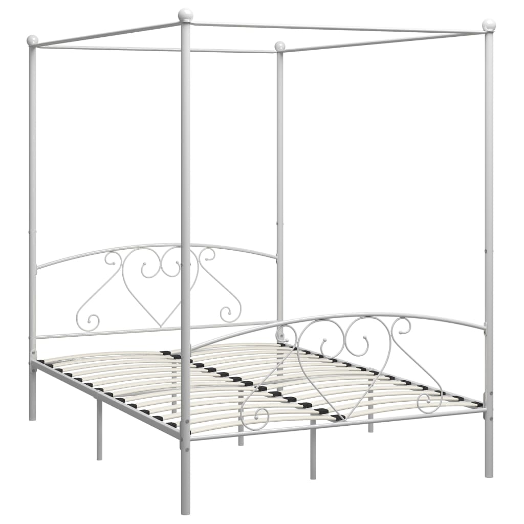 Tolles Himmelbett-Gestell - Bettrahmen - Doppelbett - Metallbett - 160x200 cm