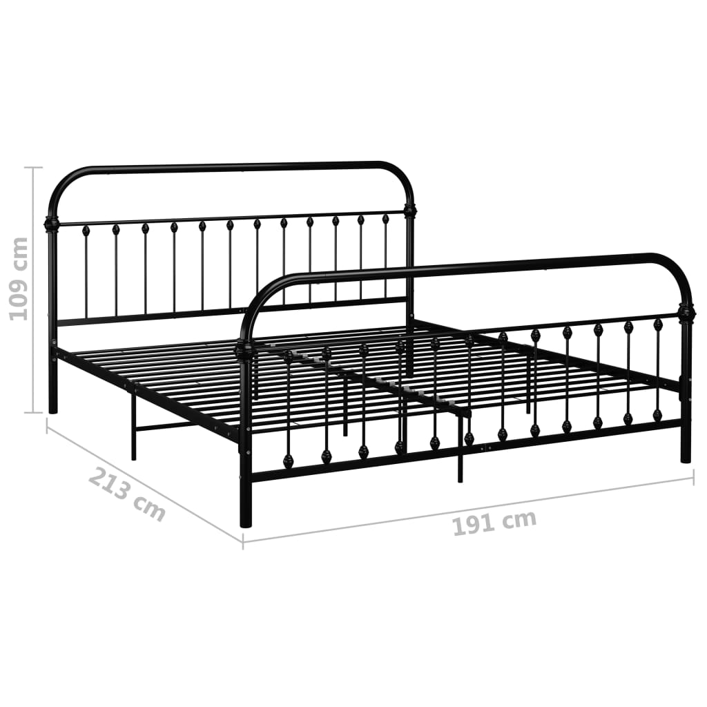 Bettgestell - Doppelbett - Metallbett - Bettrahmen - Metallbettgestell 180×200cm