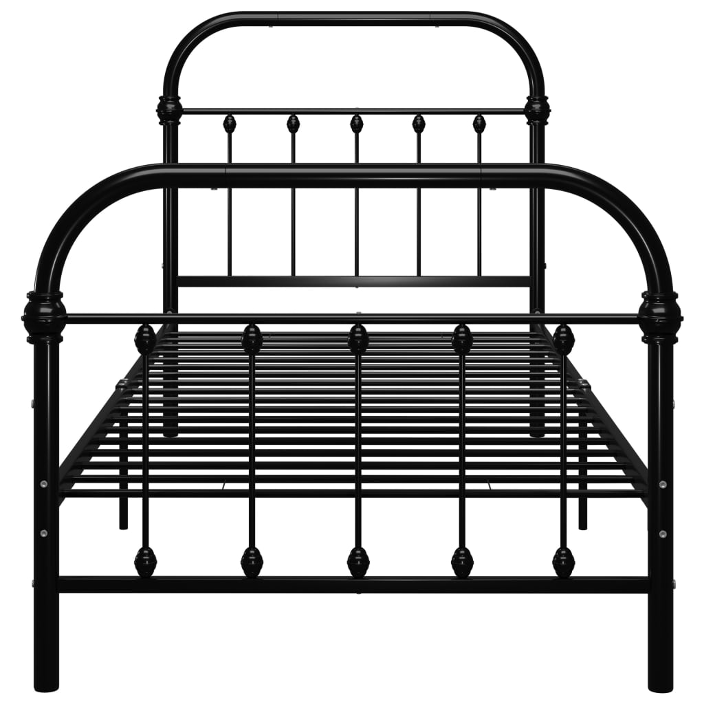 Elegantes Einzelbett 100x200 cm - Metall - Bettrahmen - Jugendbett - Bettgestell