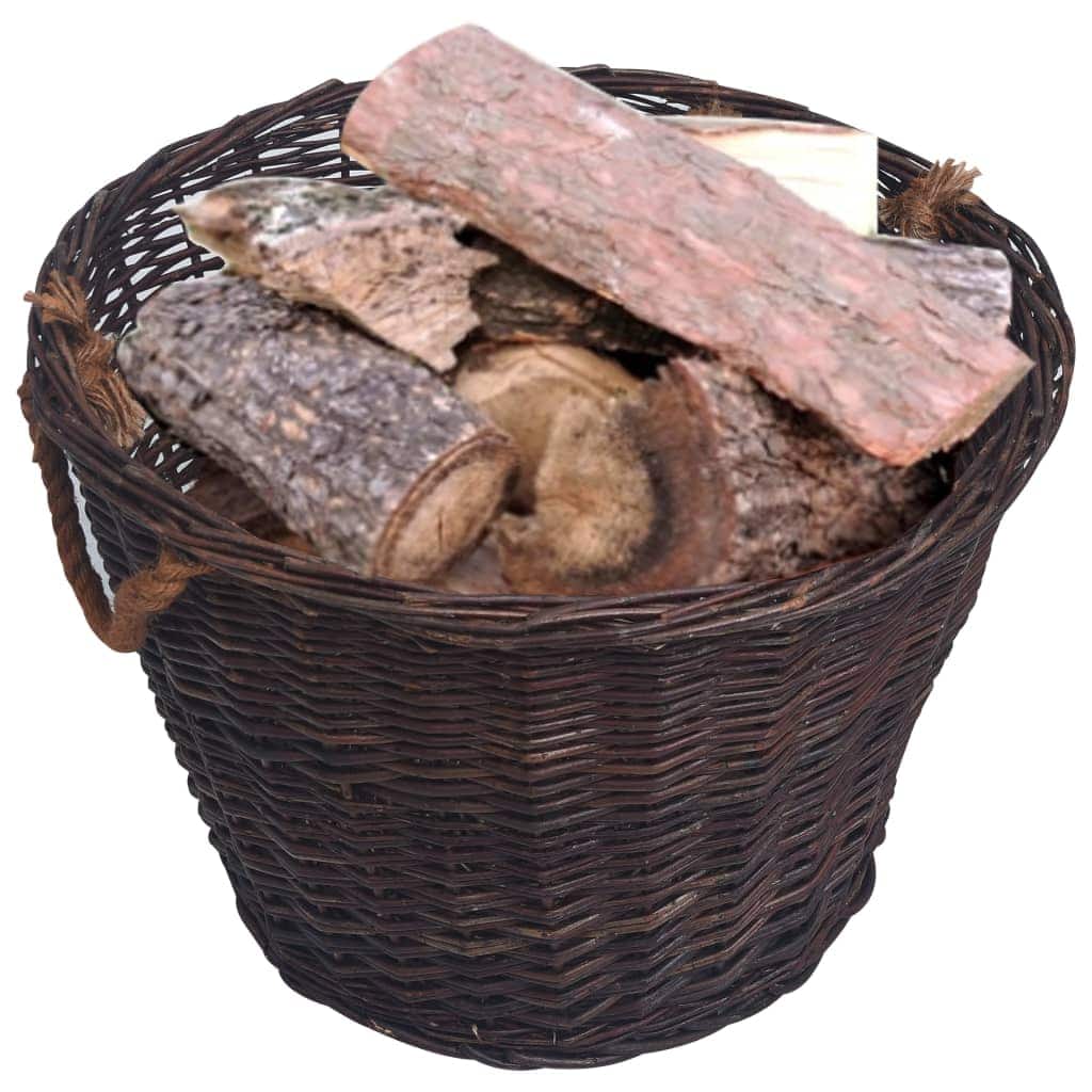 Korbset Weide - Kaminholzkorb - Brennholzkorb - Kaminzubehör - Weidenholzkorb
