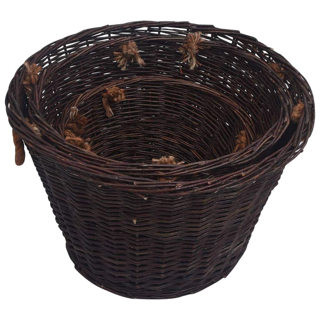 Korbset Weide - Kaminholzkorb - Brennholzkorb - Kaminzubehör - Weidenholzkorb