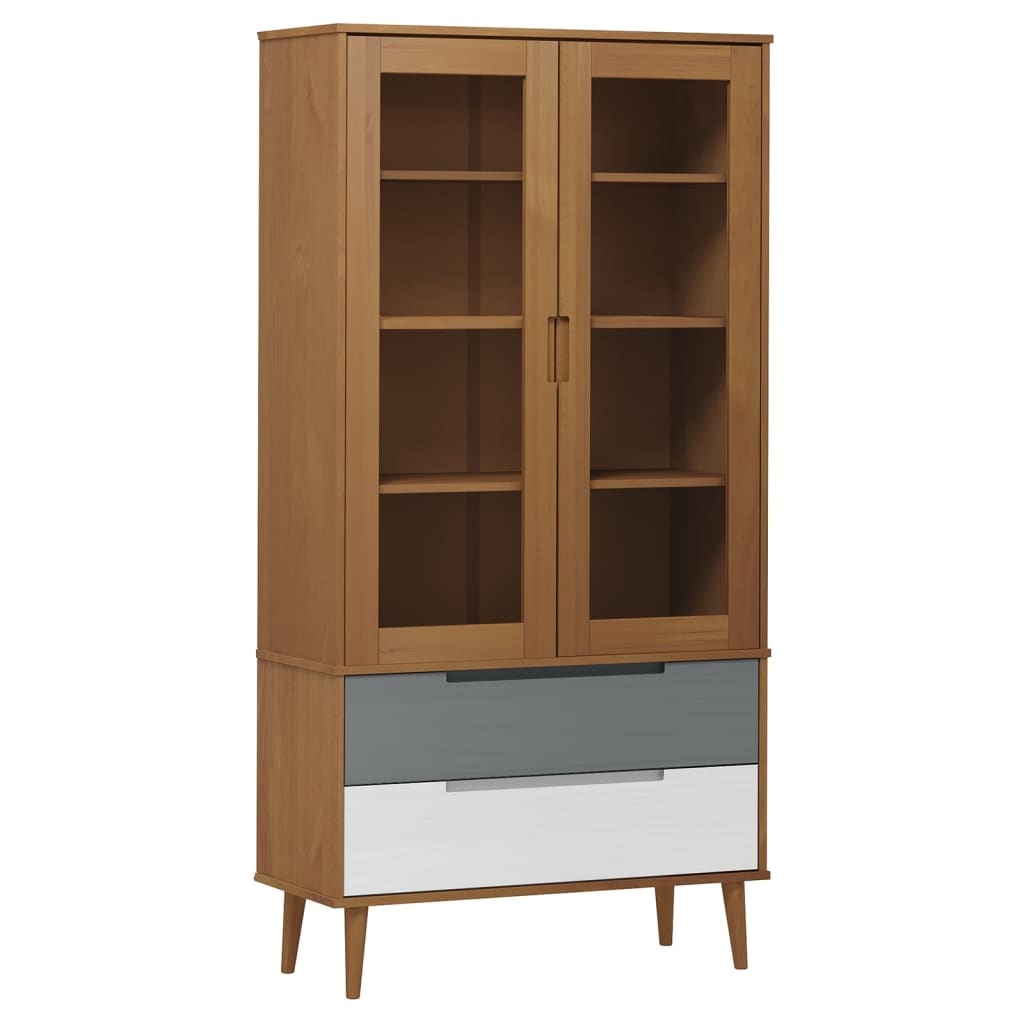 Skandinavischer Vitrinenschrank - Glasvitrine - Designmöbel - Wohnzimmerschrank