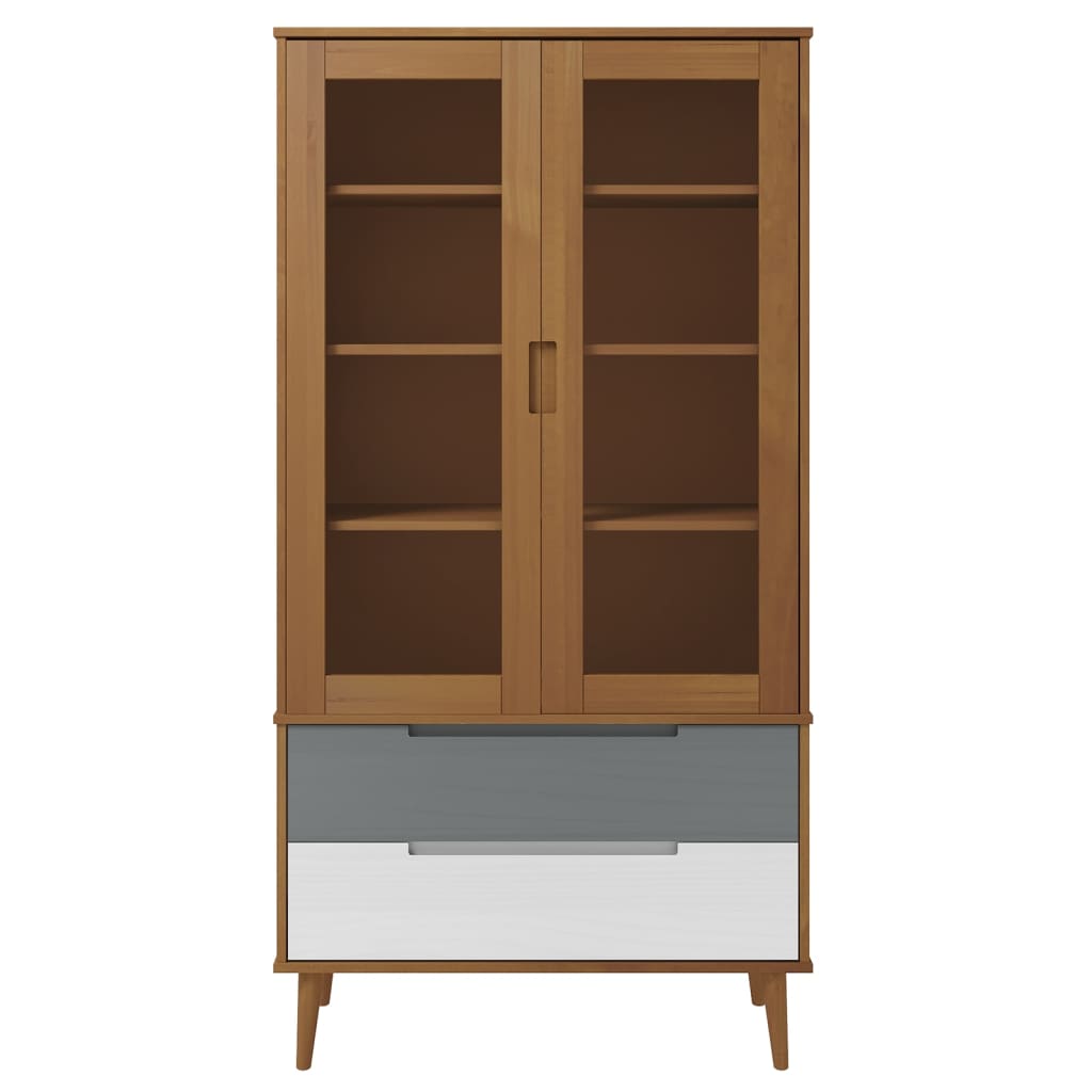 Skandinavischer Vitrinenschrank - Glasvitrine - Designmöbel - Wohnzimmerschrank
