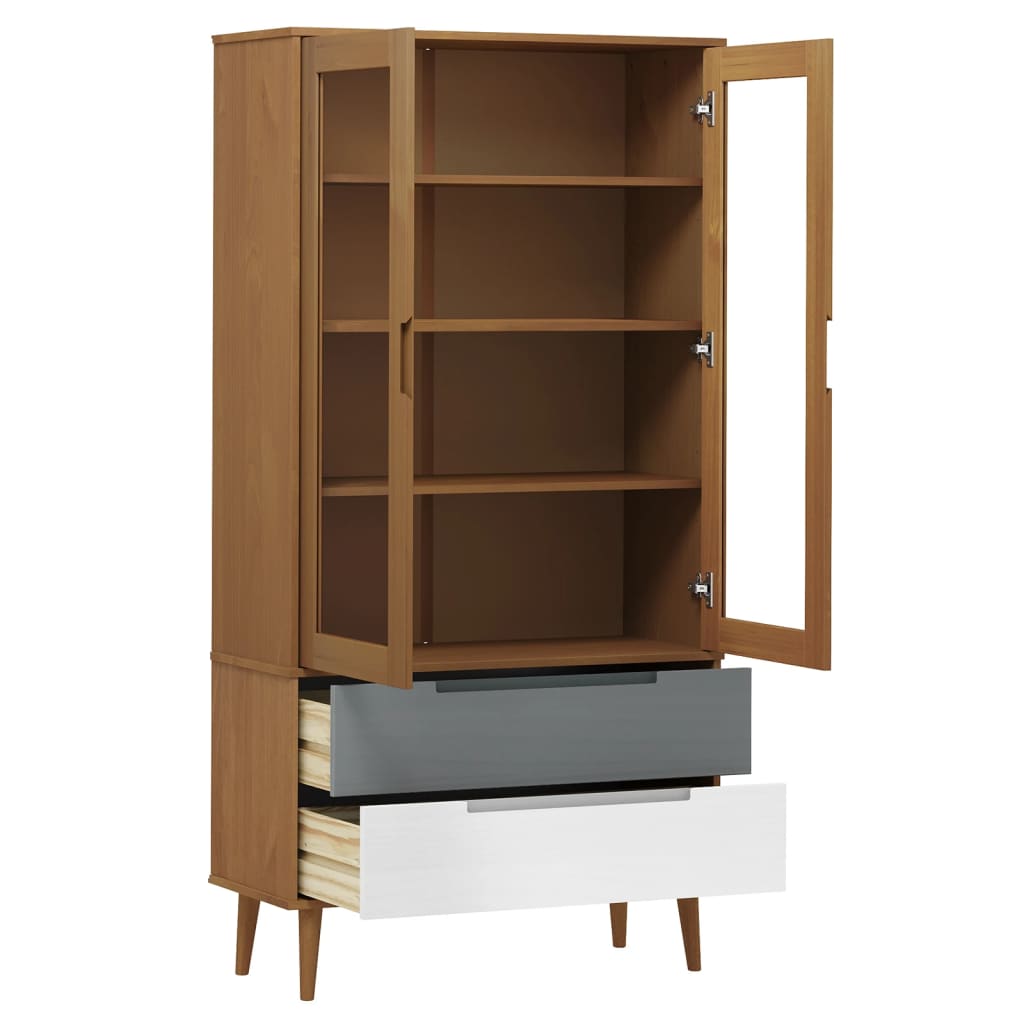 Skandinavischer Vitrinenschrank - Glasvitrine - Designmöbel - Wohnzimmerschrank