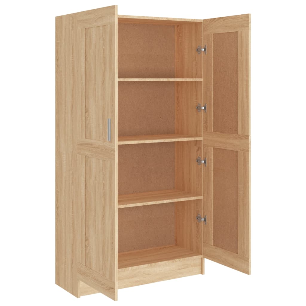 Elegantes Bücherregal mit Türen - Vitrinenschrank - Aktenregal - Highboard