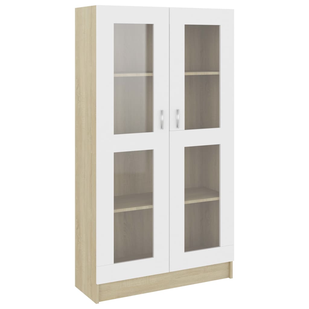 Moderne Standvitrine - Vitrinenschrank - Bücherschrank - Highboard - 150 cm