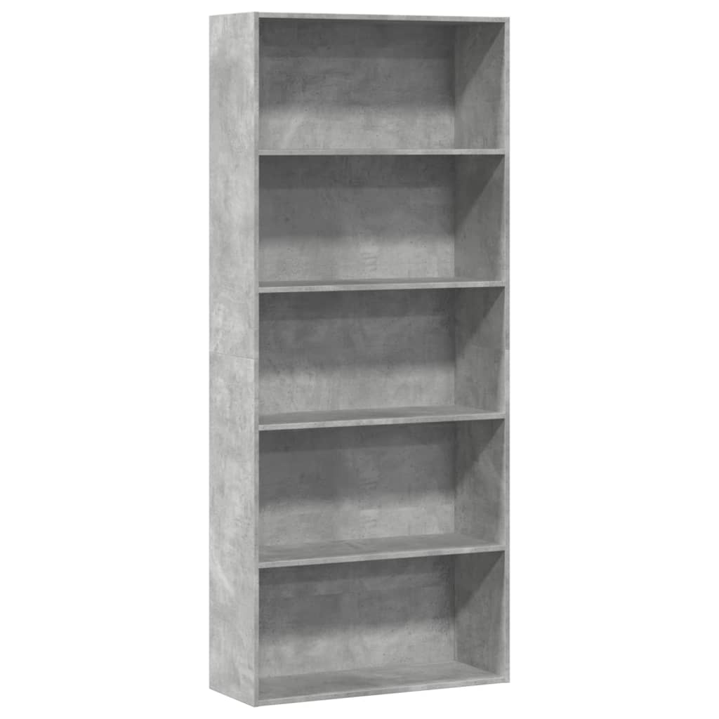 Großes Bücherregal mit 5 offenen Fächern - Aktenregal - Highboard - 80 x 189 cm