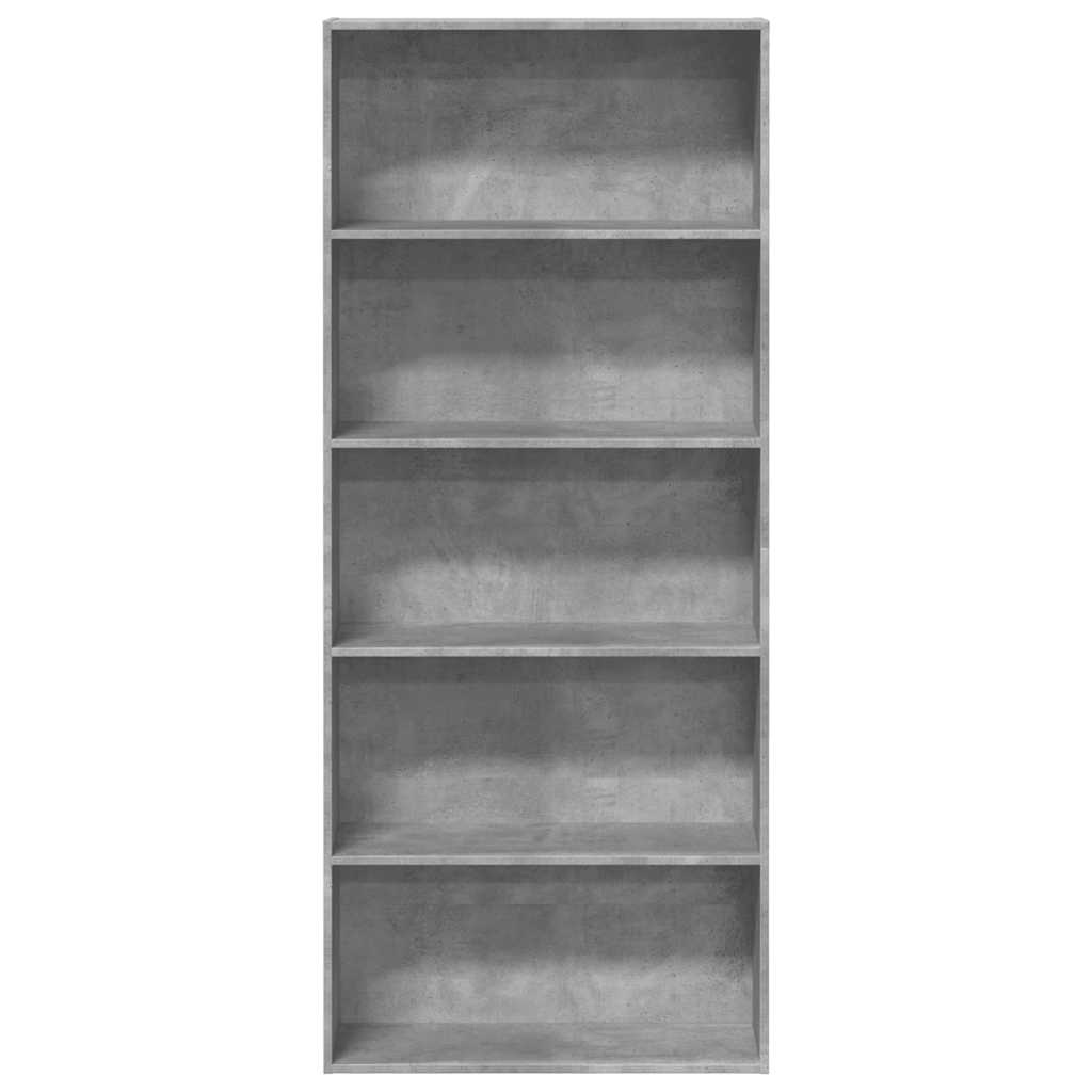 Großes Bücherregal mit 5 offenen Fächern - Aktenregal - Highboard - 80 x 189 cm