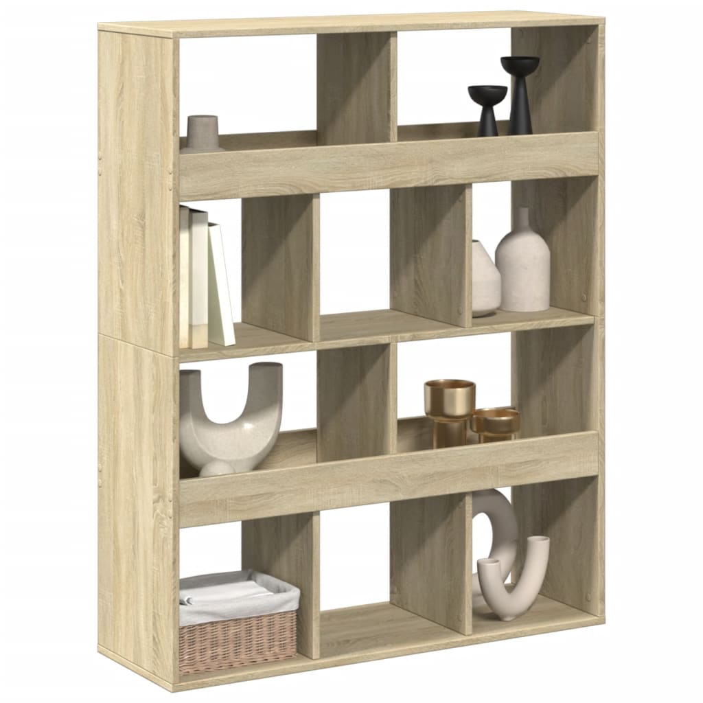 Raumteiler - CD-Regal - Bücherregal - Regal mit zehn Fächern - 100x33x125,5