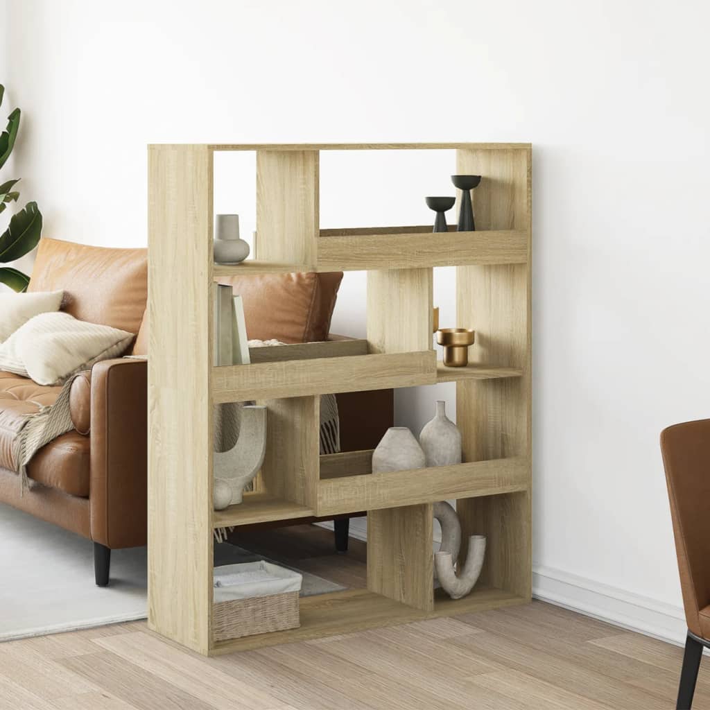 Moderner Raumteiler - Bücherregal - Dekoregal - Highboard - Holzregal - 100x125