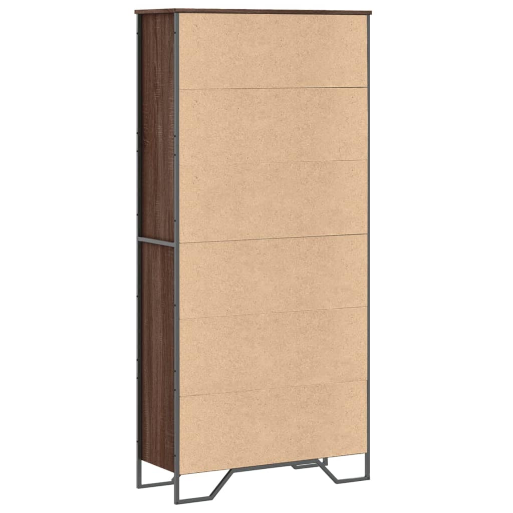 Klassisches Bücherregal - Highboard - Büroregal - Aktekrgeal - 80 x 169 cm