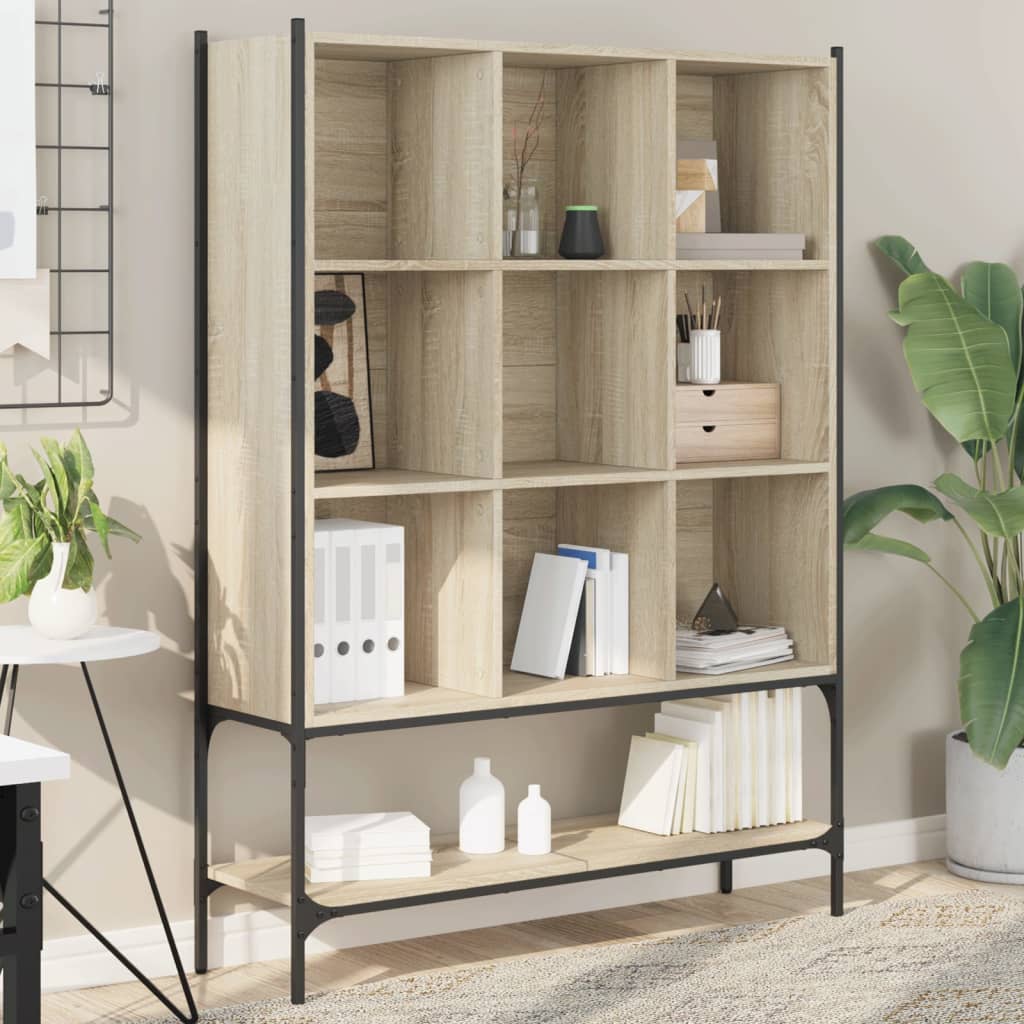 Bücherregal - Wohnregal - Regal mit neun Fächern - Dekoregal - 102x30x141,5 cm