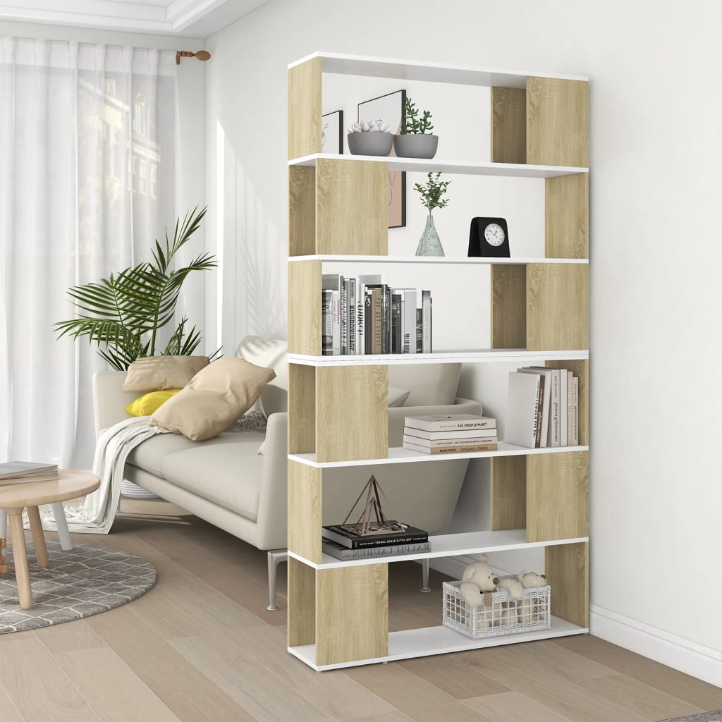 Bücherregal 2er-Set - Raumteiler - Holzregal - DVD-Regal - Highboard - 100x188cm