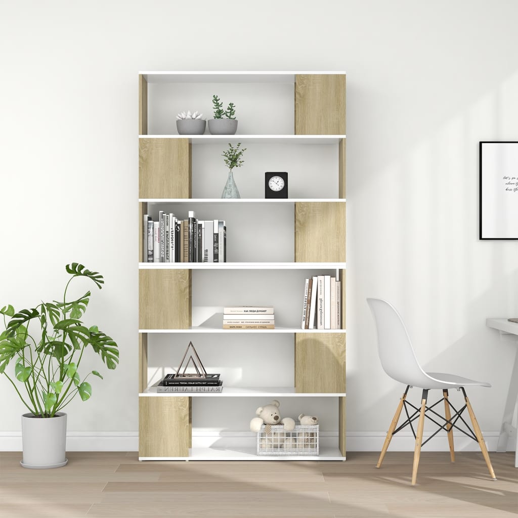Bücherregal 2er-Set - Raumteiler - Holzregal - DVD-Regal - Highboard - 100x188cm