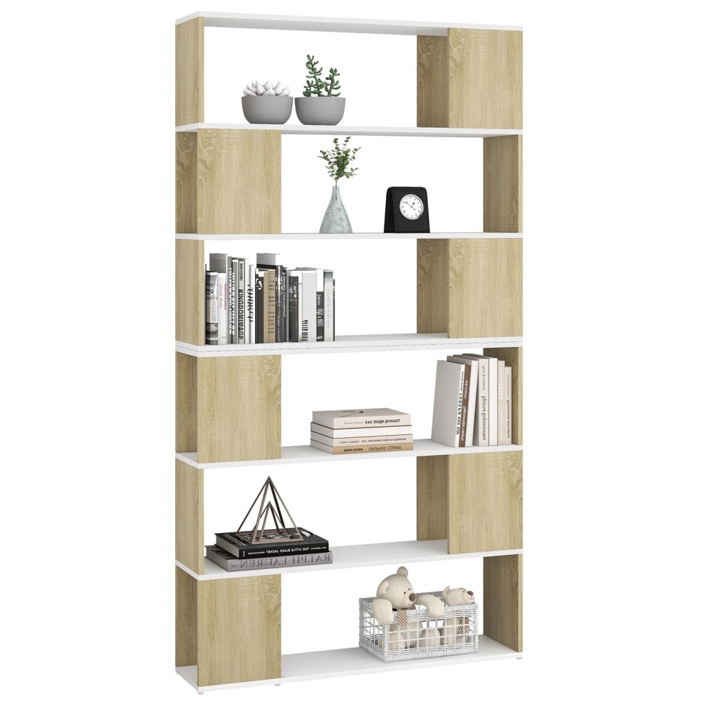 Bücherregal 2er-Set - Raumteiler - Holzregal - DVD-Regal - Highboard - 100x188cm