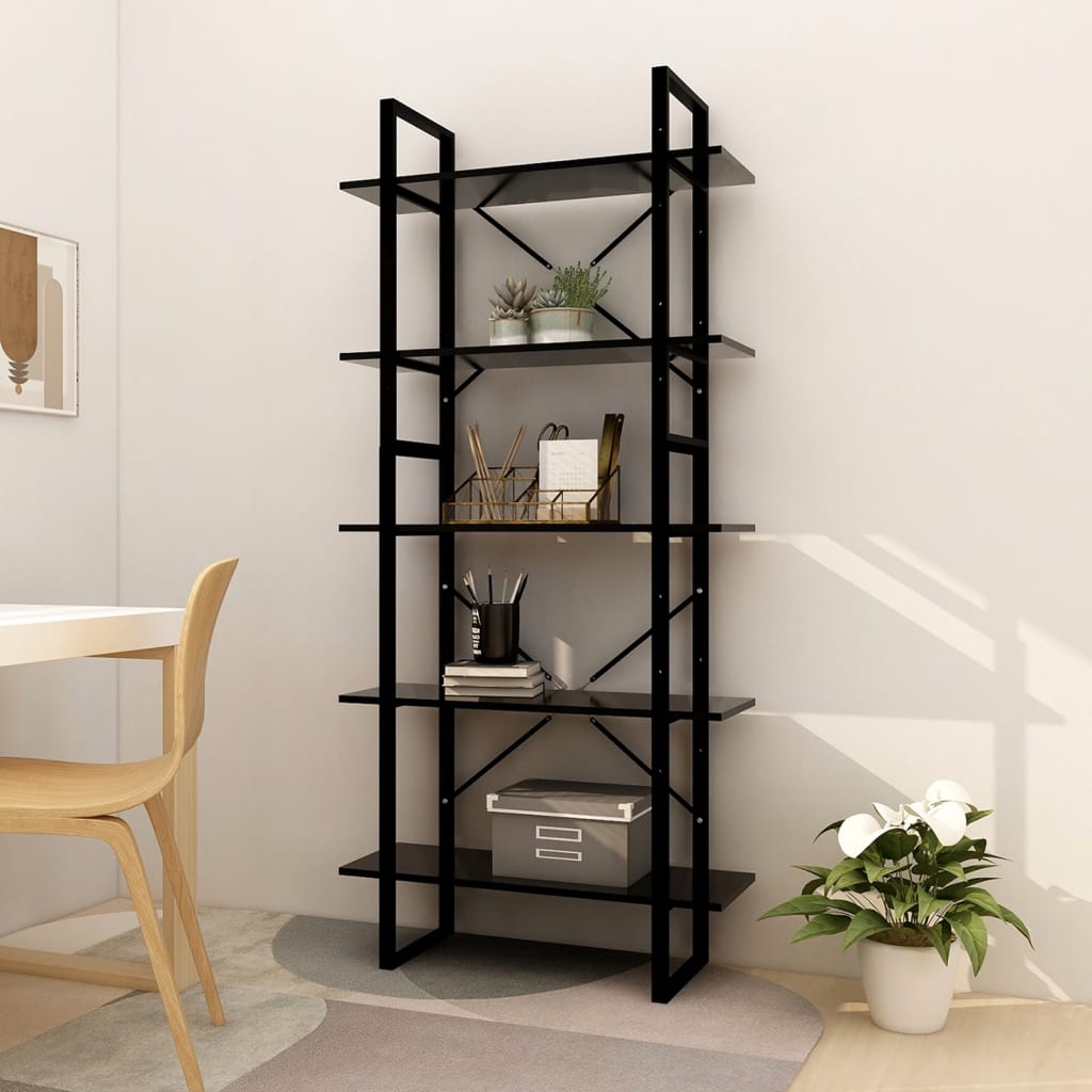 Modernes Bücherregal - Büroregal - Wohnzimmerregal - Industriestil - 2-teilig