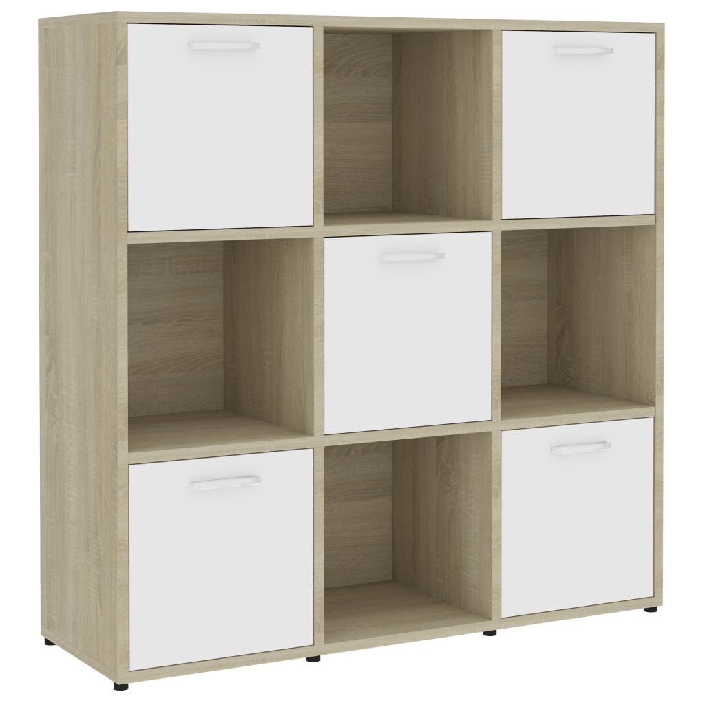 Stilvolles Regal mit 9 quadratischen Fächern - Bücherregal - Büroregal - 90x90cm