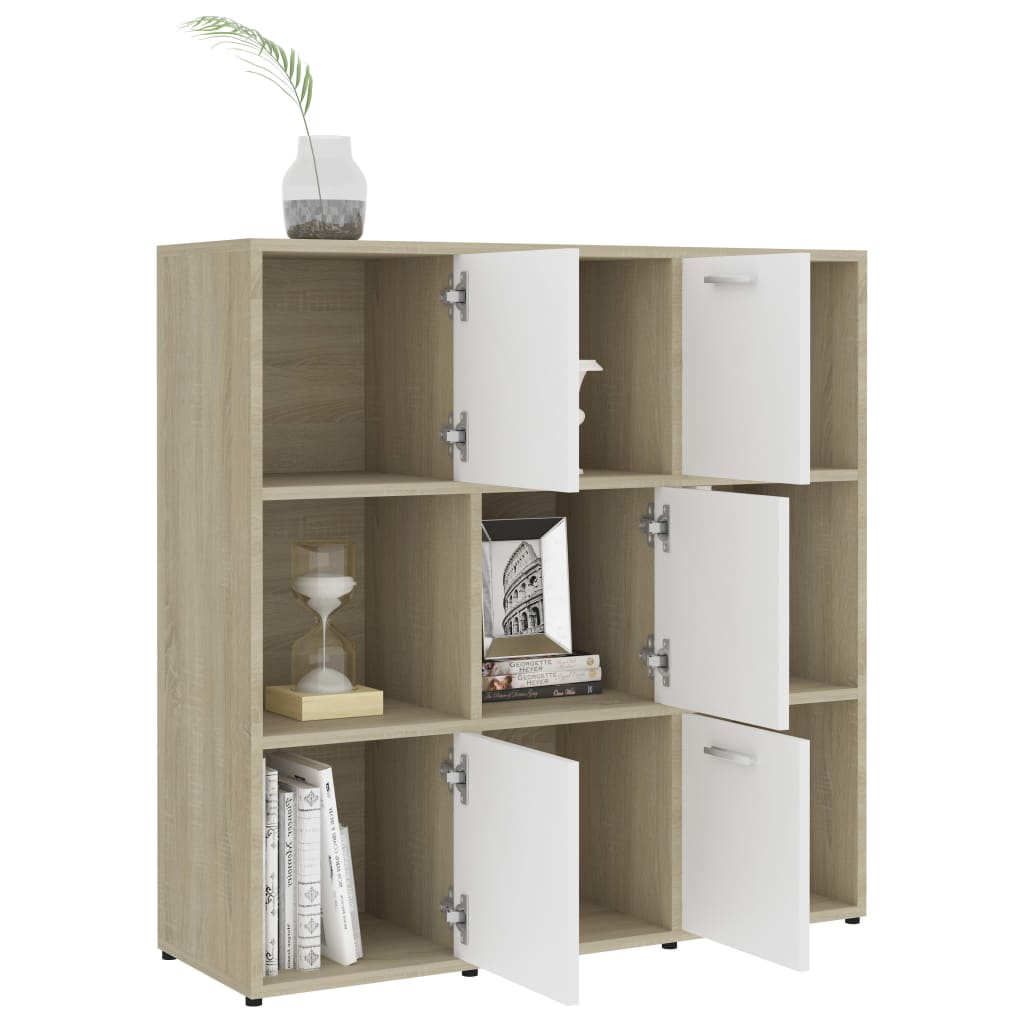 Stilvolles Regal mit 9 quadratischen Fächern - Bücherregal - Büroregal - 90x90cm