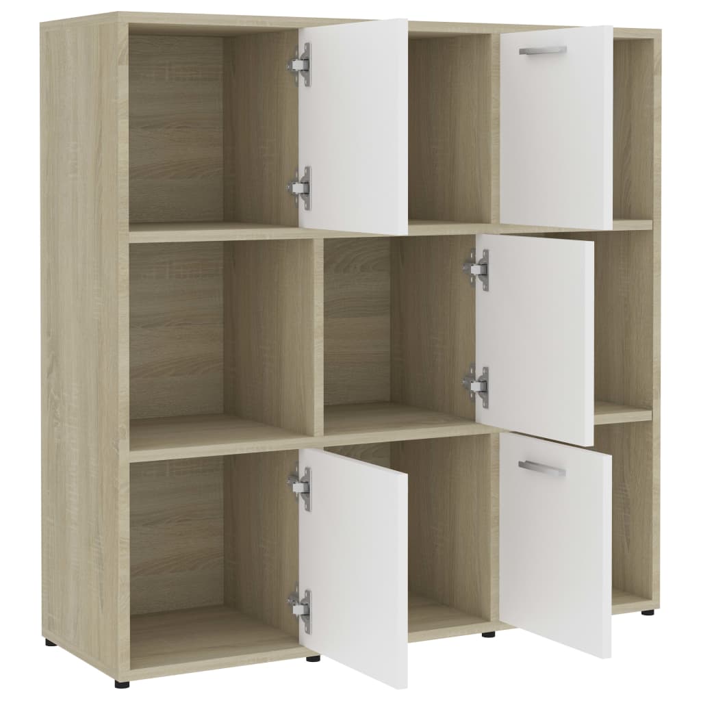 Stilvolles Regal mit 9 quadratischen Fächern - Bücherregal - Büroregal - 90x90cm