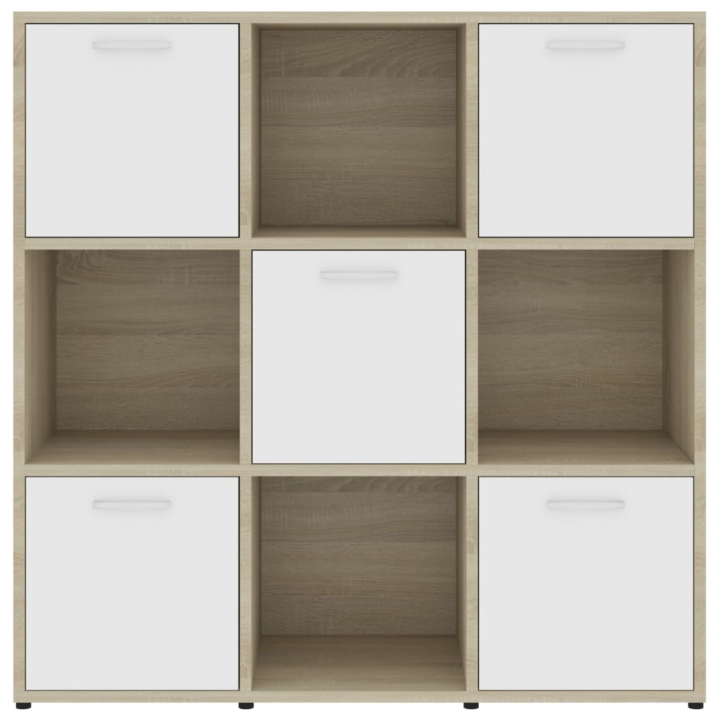 Stilvolles Regal mit 9 quadratischen Fächern - Bücherregal - Büroregal - 90x90cm