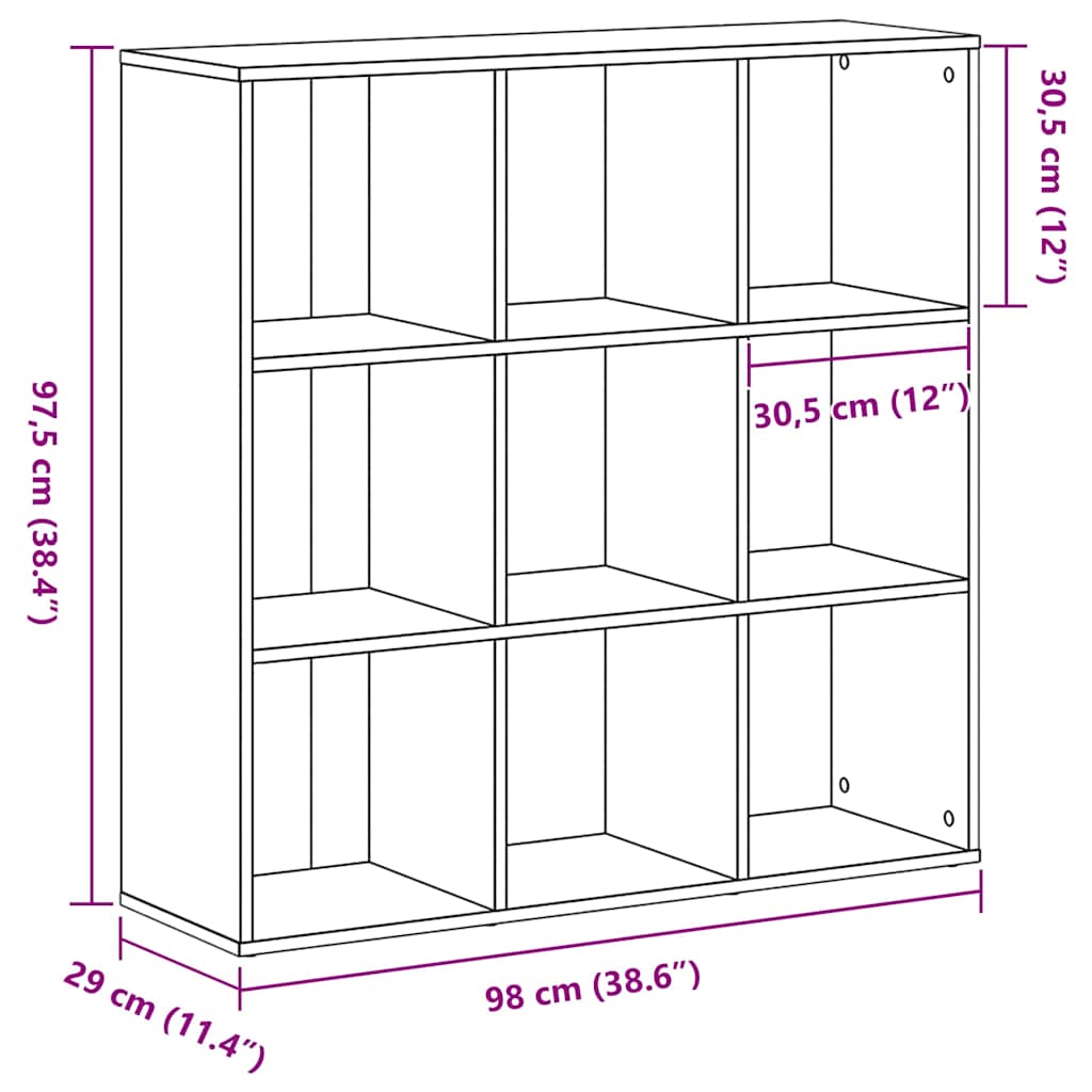 Holzregal - Bücherregal - Room Divider - Praktisches Regal für Wohnbereiche