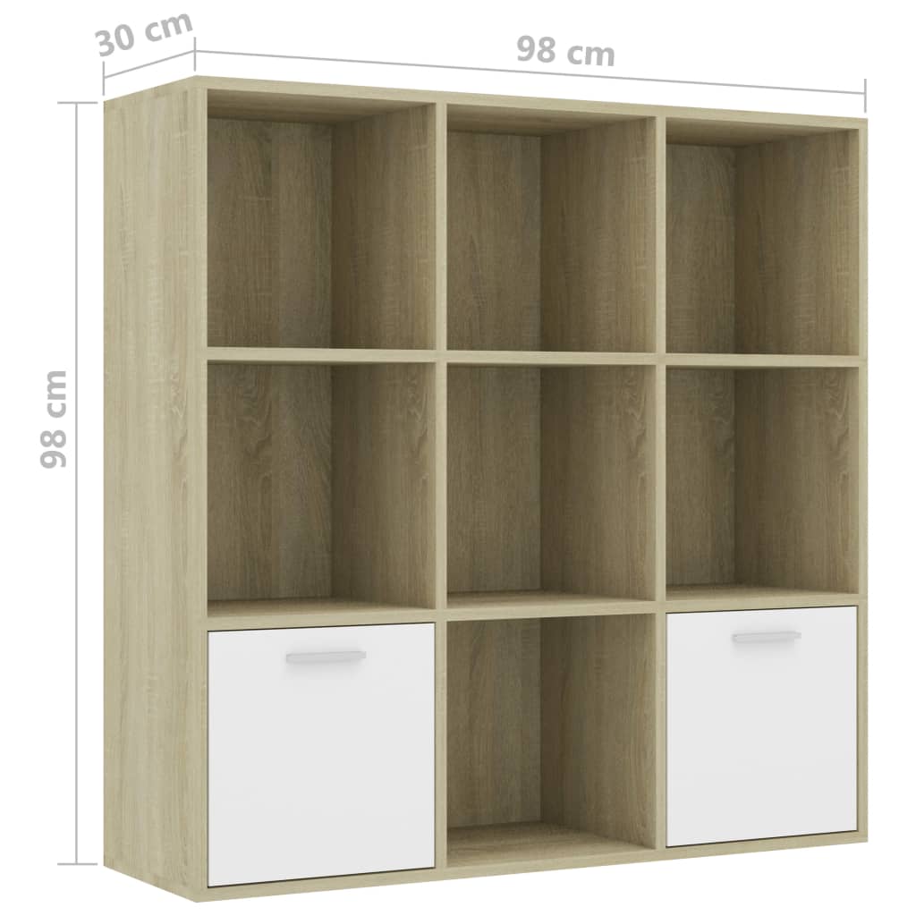 Bücherregal - Sideboard - CD-Regal - Holzregal - Lowboard - Würfelregal - 98 cm