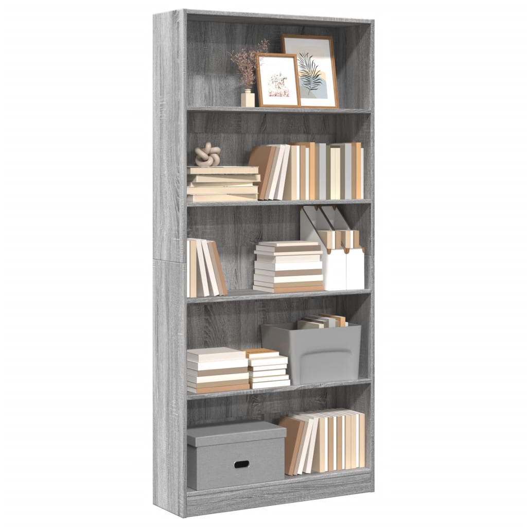Großes Bücherregal - 80x176 cm - Aktenregal - Highboard - Büroregal - Holzregal