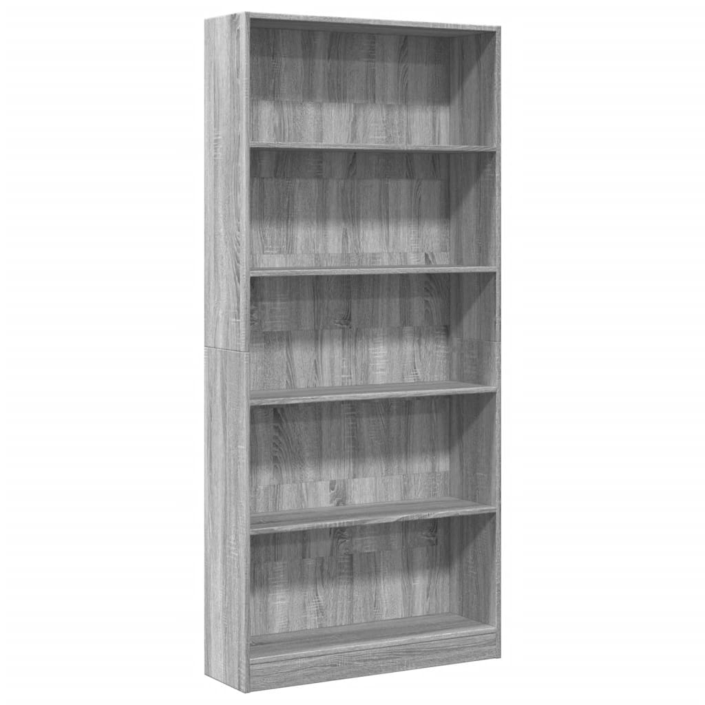 Großes Bücherregal - 80x176 cm - Aktenregal - Highboard - Büroregal - Holzregal