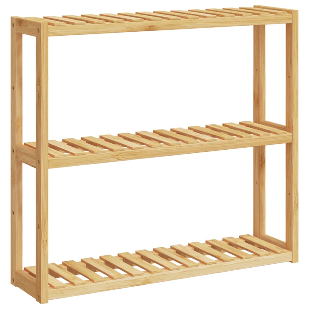 Wandregal - Duschregal - Badmöbel - Bambusregal - Badezimmerregal - 3 Ablagen