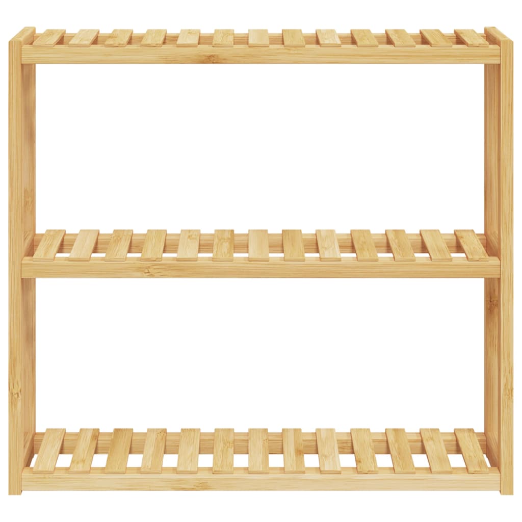 Wandregal - Duschregal - Badmöbel - Bambusregal - Badezimmerregal - 3 Ablagen