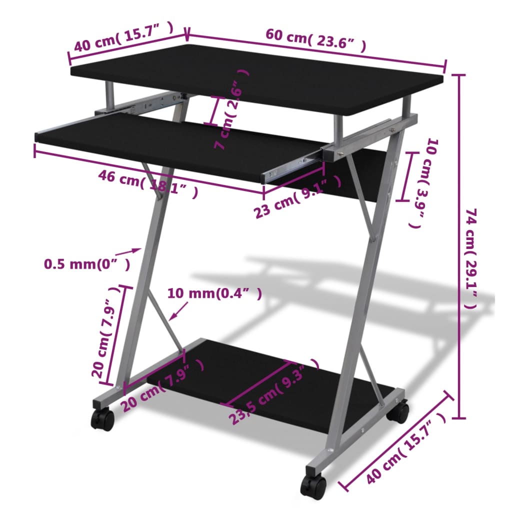 Workstation - Computertisch - Schreibtisch - Homeoffice - Mobil & Flexibel