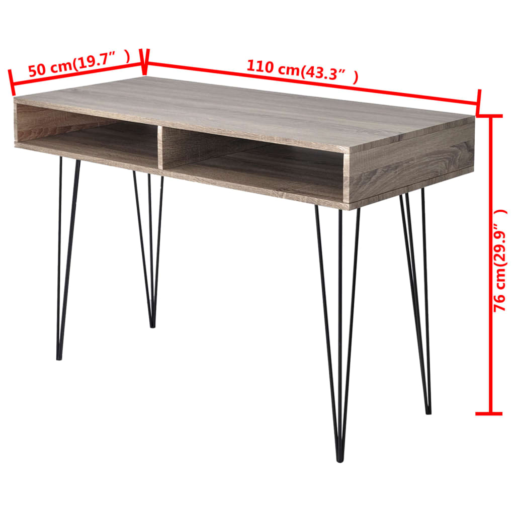 Workstation - Schreibtisch - Bürotisch - PC-Tisch - Modernes Homeoffice - 110x50