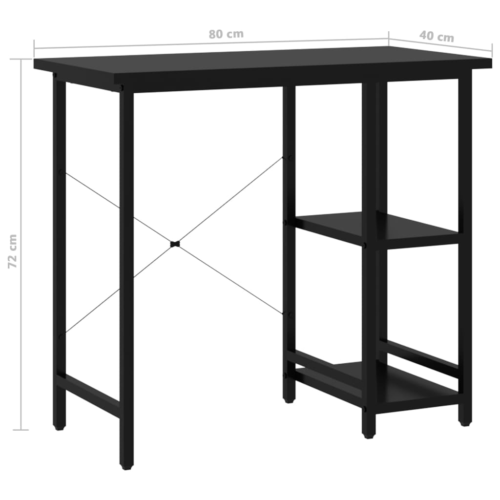PC-Tisch - Computertisch - Schreibtisch - Bürotisch - Laptop-Tisch - 80x40x72 cm