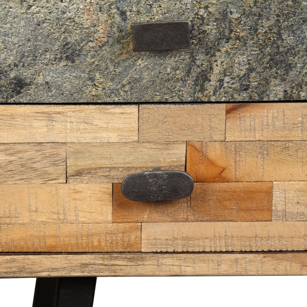 Vintage-Schreibtisch aus recyceltem Teakholz - Sekretär - PC-Tisch - Workspace