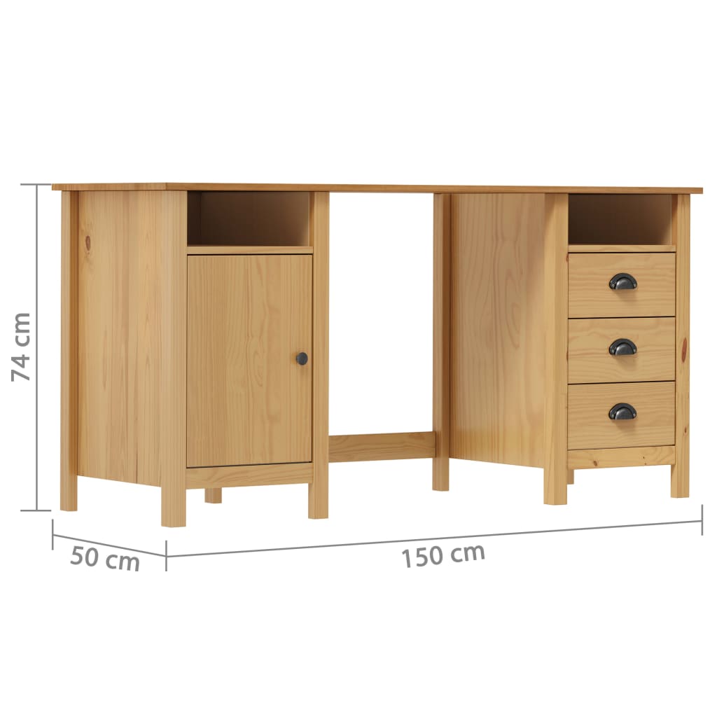 Holzschreibtisch - Schreibtisch HILL - Computertisch - Bürotisch - Homeoffice