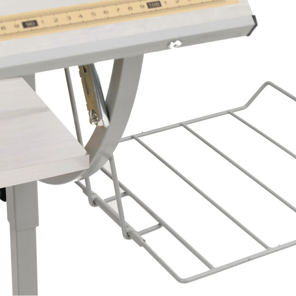 Zeichentisch - Basteltisch - Schreibtisch - Arbeitstisch - 110 x 53 x 58–87 cm