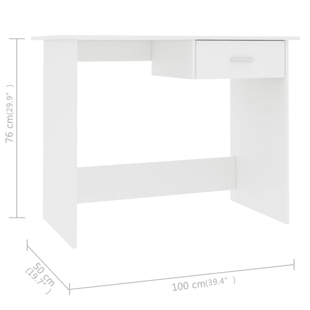 Kompakte Workstation - Schreibtisch - Computertisch - Homeoffice - 100 x 76 cm