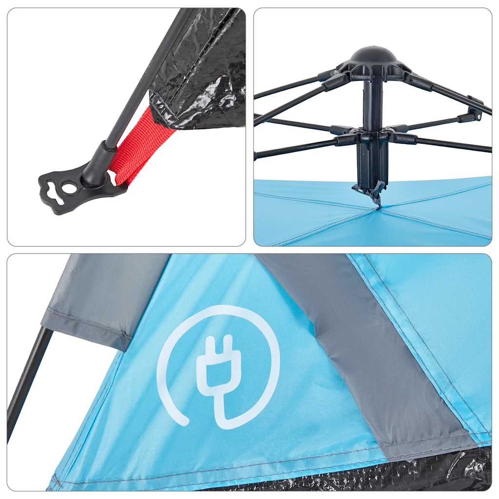 Campingzelt - Kuppelzelt - Festival-Zelt - 4 Personen - Packmaß 86x16x16 cm