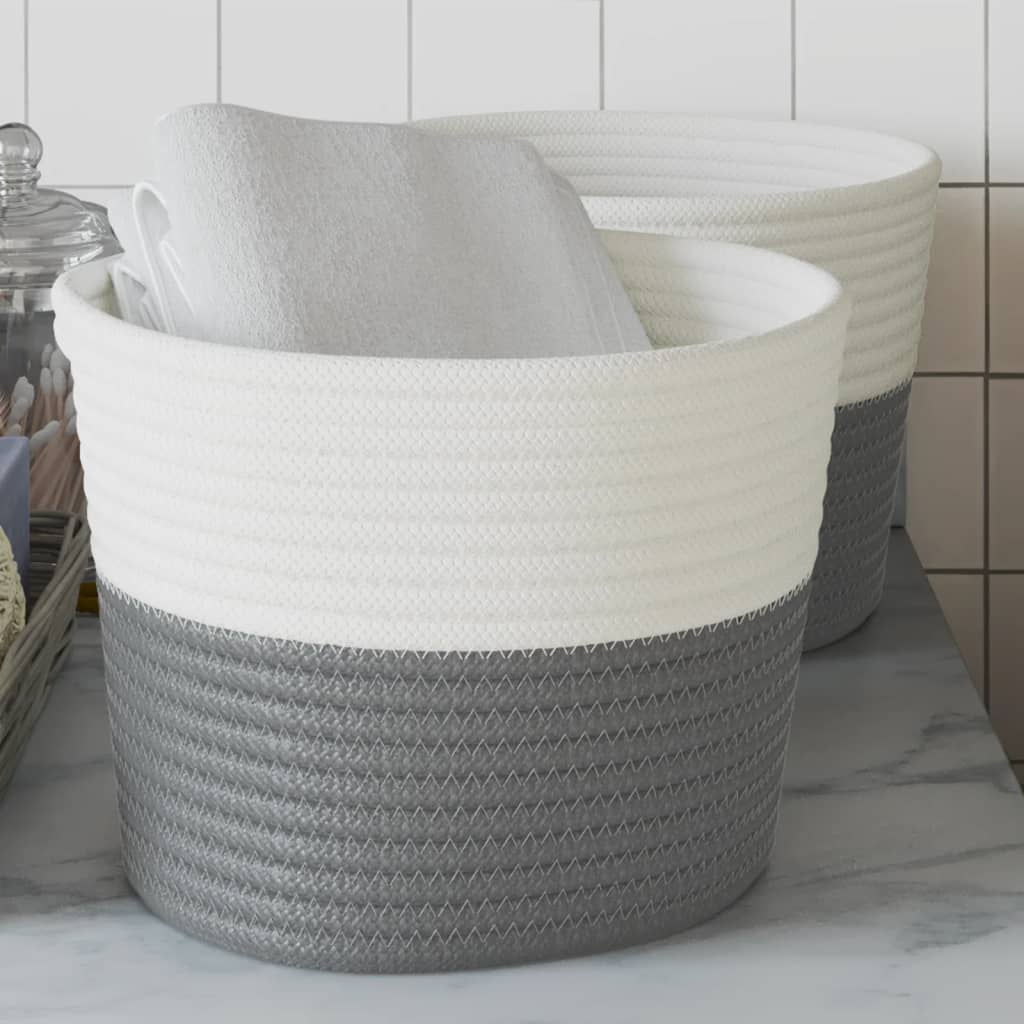 2er Set Haushaltskörbe - Schmuckkörbe - Dekokörbe - Mehrzweckkörbe - 24 x 18 cm