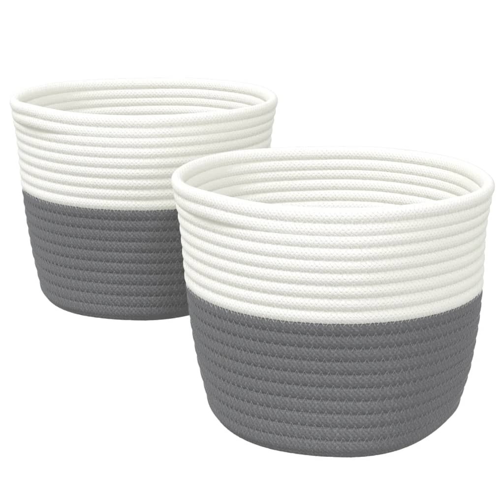 2er Set Haushaltskörbe - Schmuckkörbe - Dekokörbe - Mehrzweckkörbe - 24 x 18 cm