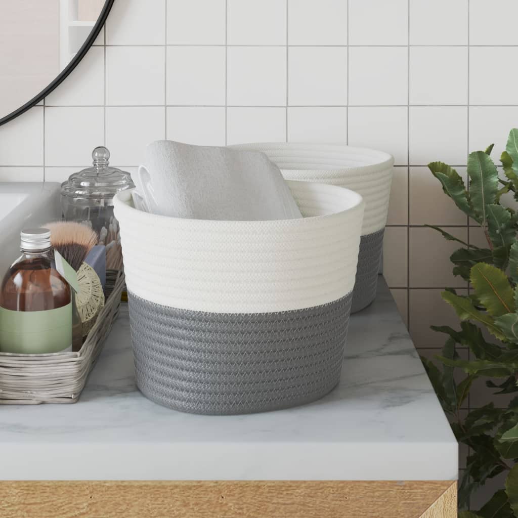 2er Set Haushaltskörbe - Schmuckkörbe - Dekokörbe - Mehrzweckkörbe - 24 x 18 cm