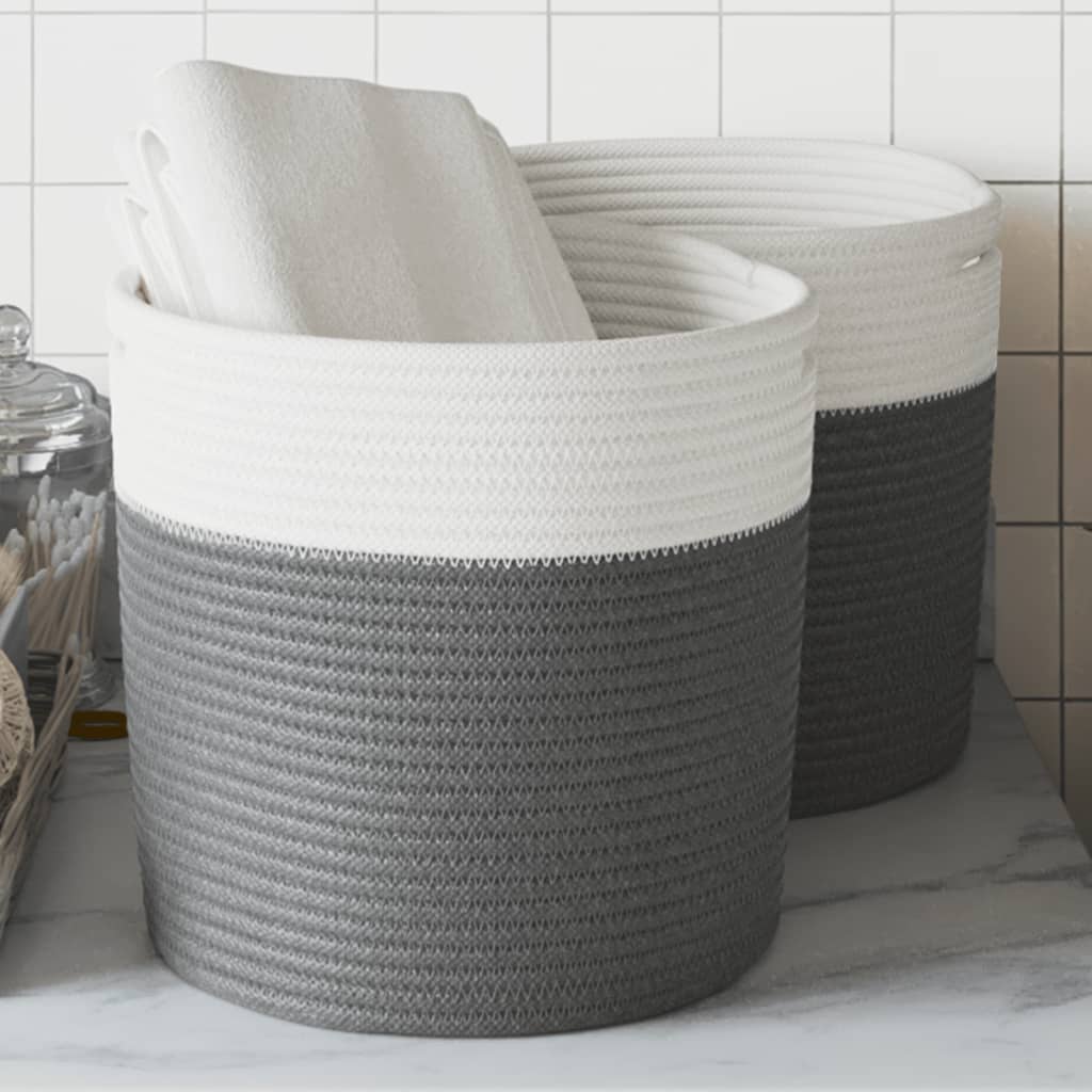2er Set Wohnkörbe - Mehrzweckkörbe - Ordnungshelfer - Schmuckkörbe - 28 x 28 cm