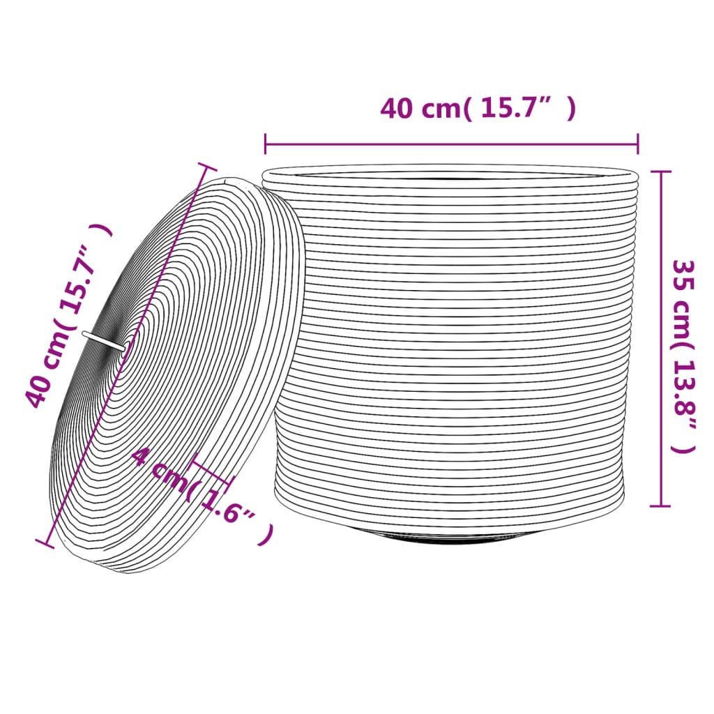 Toller Aufbewahrungskorb - Wäschekorb - Mehrzweckkorb - Deckelkorb - 40 x 35 cm