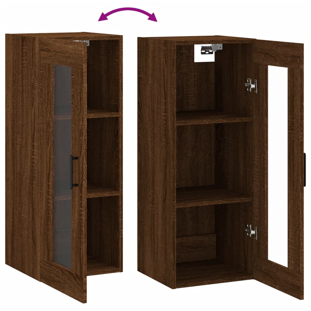 Vitrinenschrank - Wandschrank - Hängeschrank - Schrankelement - 34,5 x 34 x 90cm