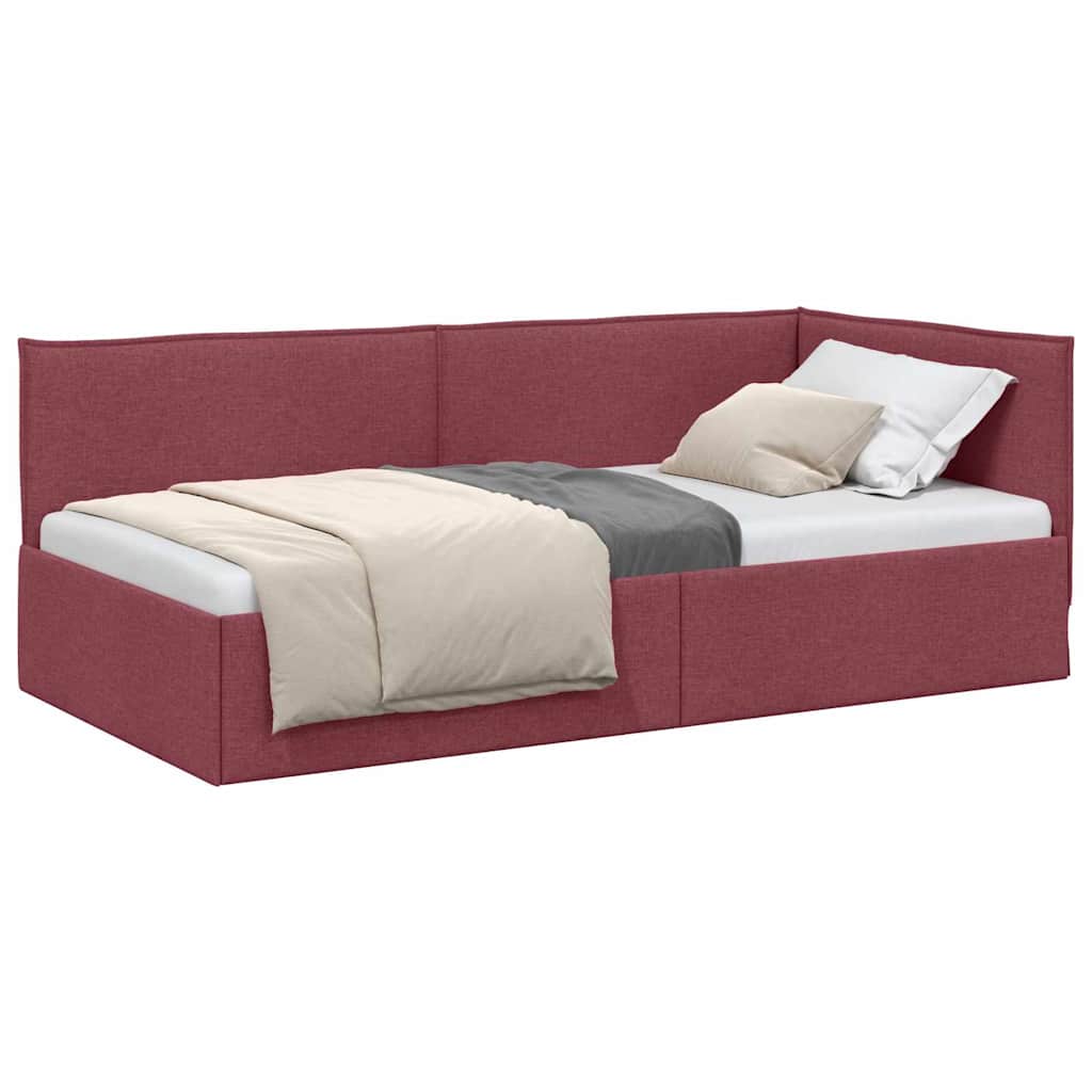 Eckbettgestell - Bettgestell - Polsterbett - Einzelbett - Gästebett - 100x200 cm
