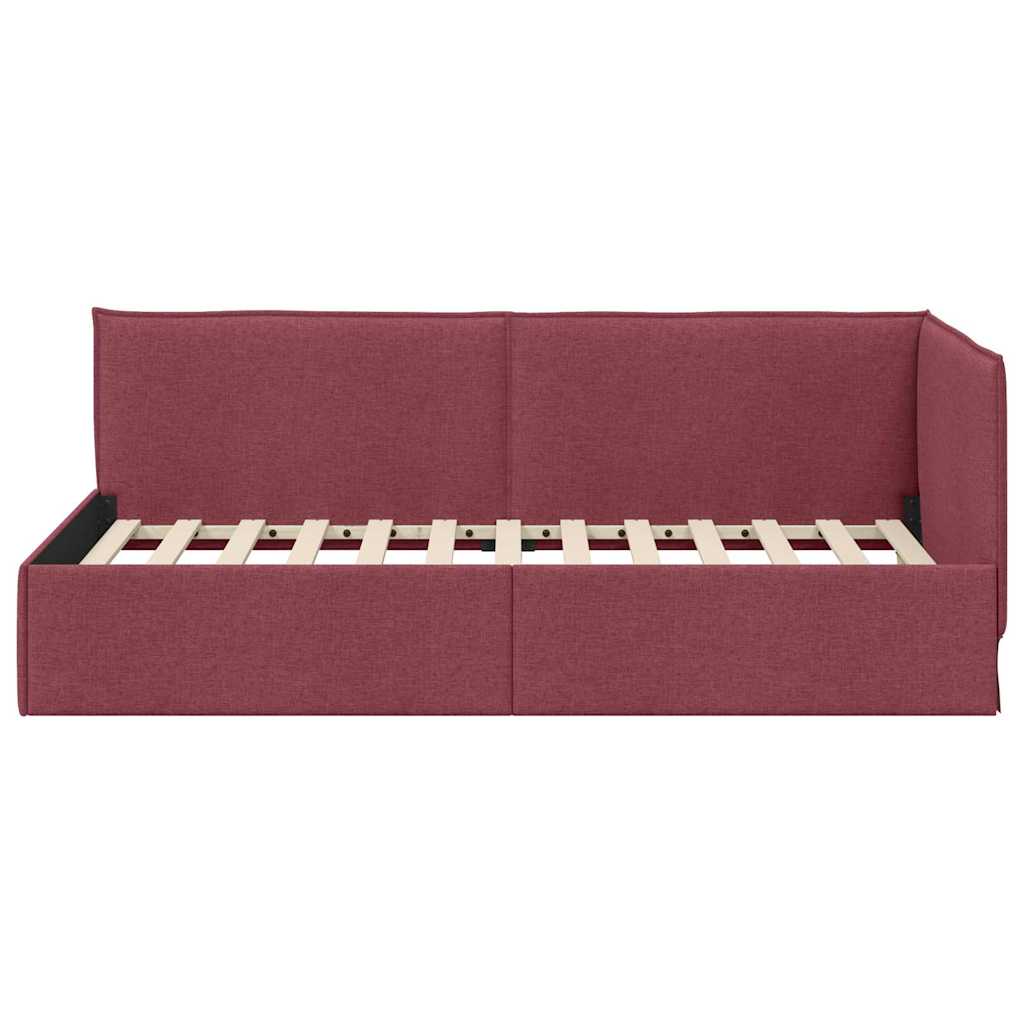 Eckbettgestell - Bettgestell - Polsterbett - Einzelbett - Gästebett - 100x200 cm