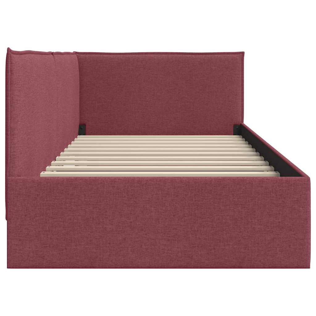 Eckbettgestell - Bettgestell - Polsterbett - Einzelbett - Gästebett - 100x200 cm