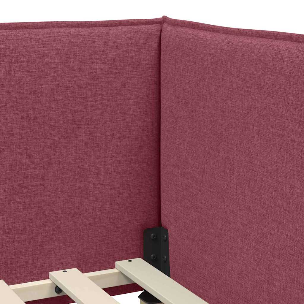 Eckbettgestell - Bettgestell - Polsterbett - Einzelbett - Gästebett - 100x200 cm