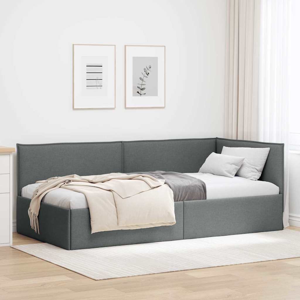 Eckbettgestell - Bettgestell - Polsterbett - Jugendbett - Bettrahmen - 90x200 cm