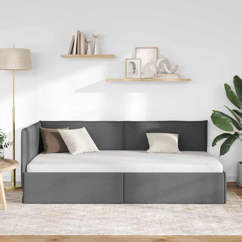 Eckbettgestell - Bettgestell - Polsterbett - Jugendbett - Bettrahmen - 90x200 cm